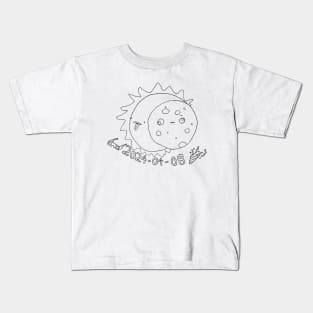 Total Solar Eclipse April 2024 Moon & Sun Kids T-Shirt